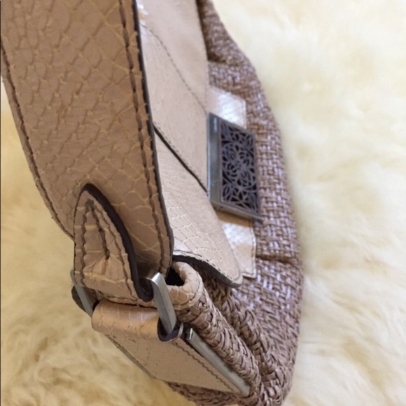 Calvin Klein Straw & Leather Shoulder Bag - Picture 4 of 8